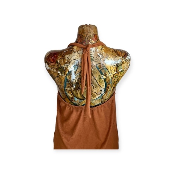 Made with Love top brown small sleeveless - Picture 5 of 7